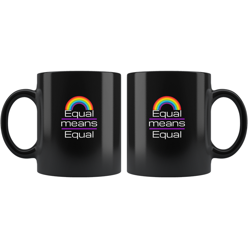Black Mug - 11 oz. [Pride Rainbow]
